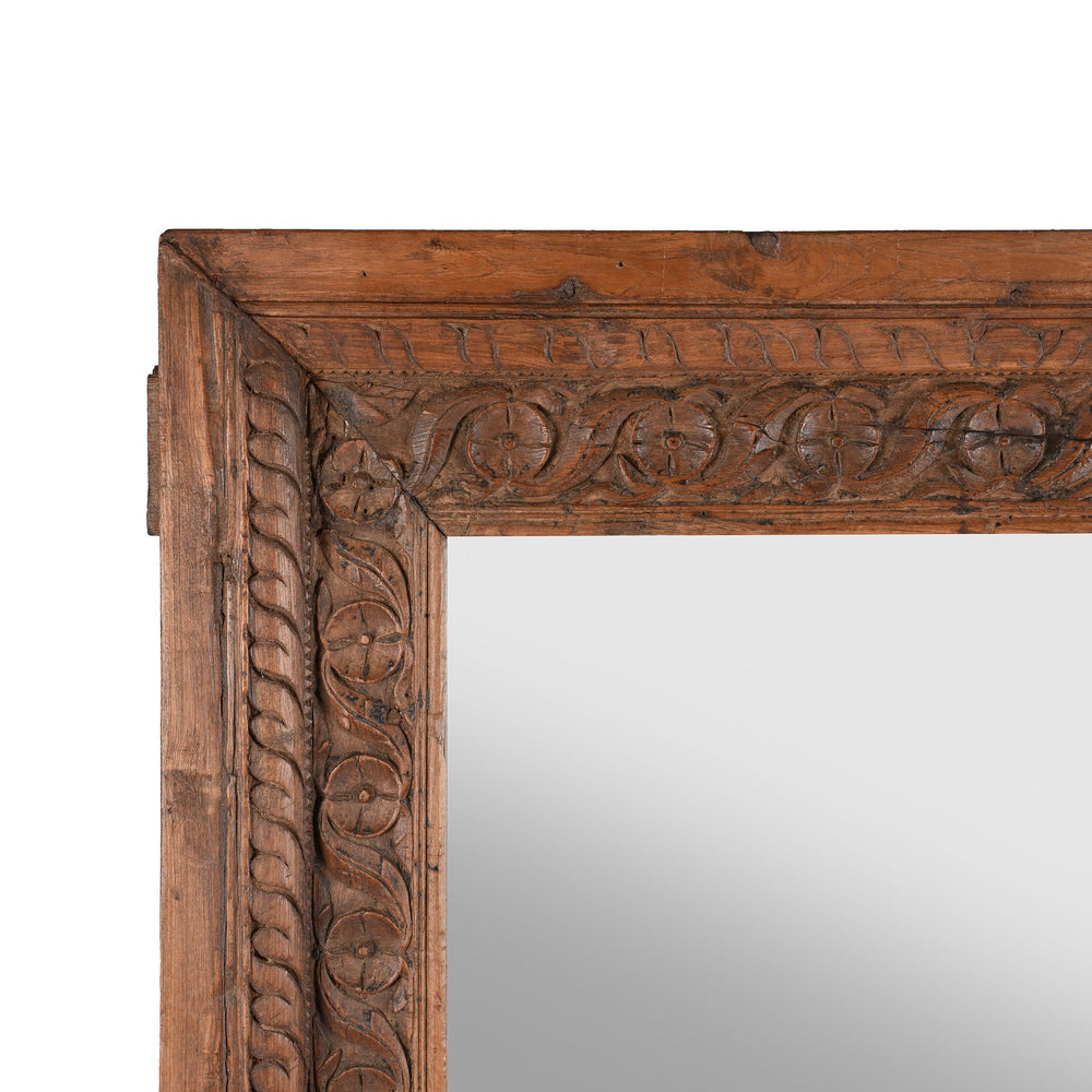 Indian Mirror Made From 19th century reclaimed teak window | Indigo Oriental Antiques