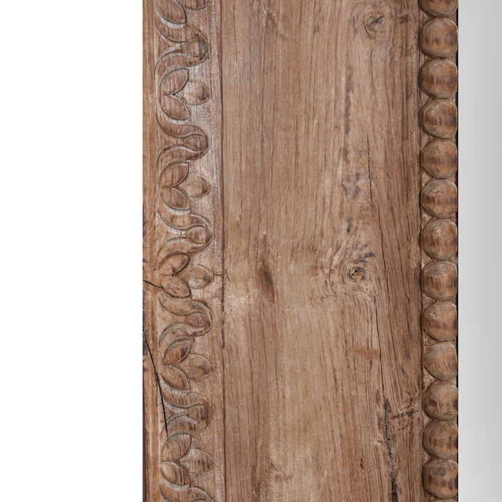 Mirror Made From An Old Teak Door From Andra Pradesh - 19thC | Indigo Antiques