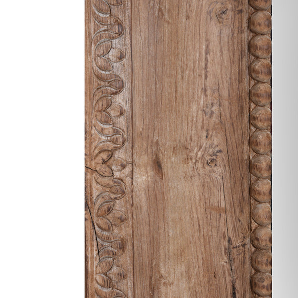 Mirror Made From An Old Teak Door From Andra Pradesh - 19thC