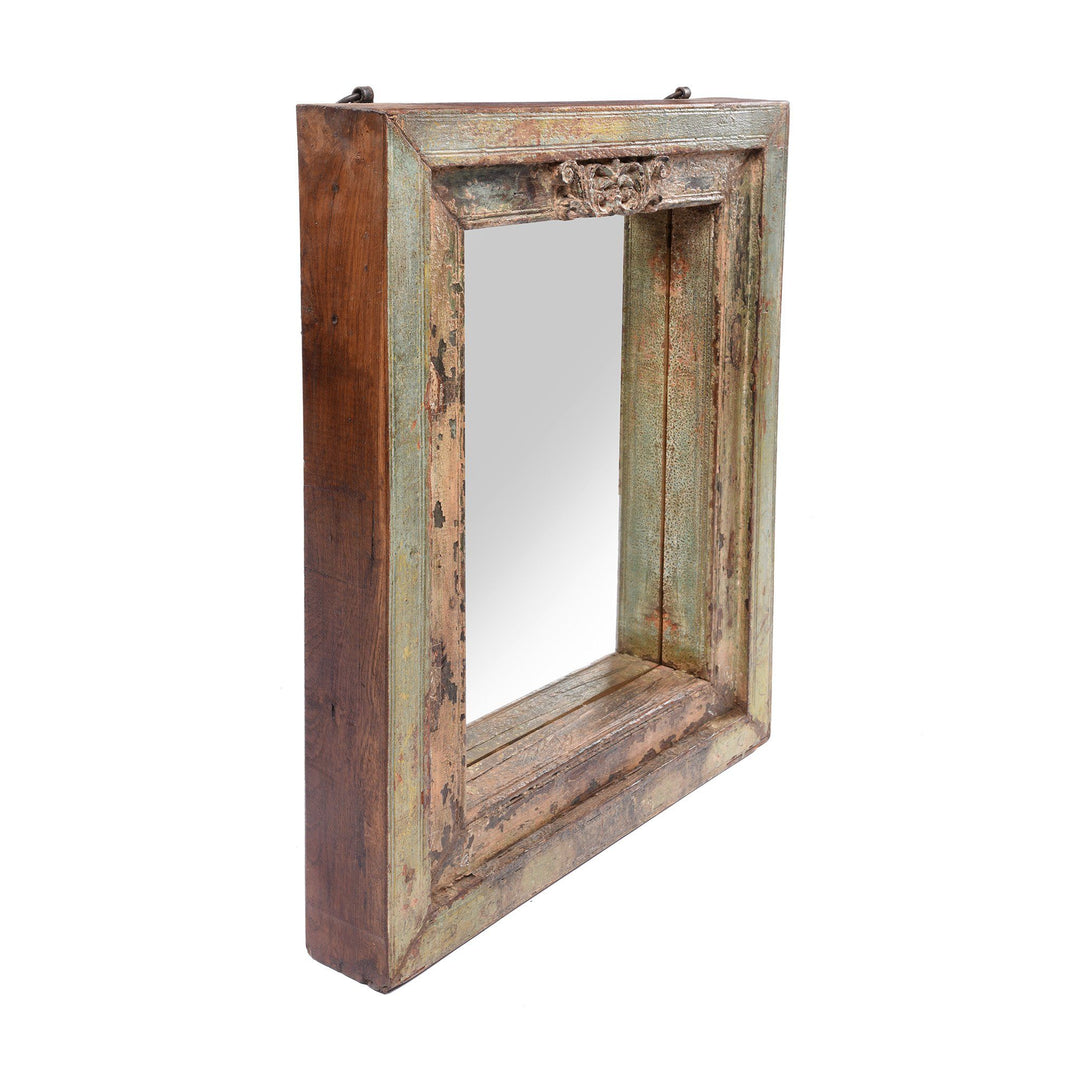 Mirror Made From An Old Teak Window - 18thC | Indigo Antiques