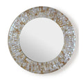 Mother Of Pearl Inlaid Round Mirror