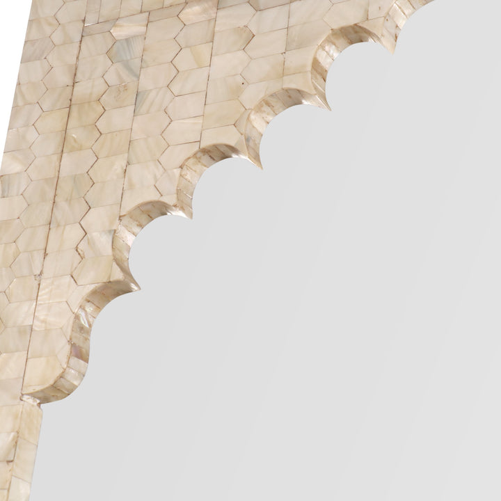 Mother Of Pearl Mughal Style Mirror - 60 x 3 x 90 (wxdxh cms) - A6233