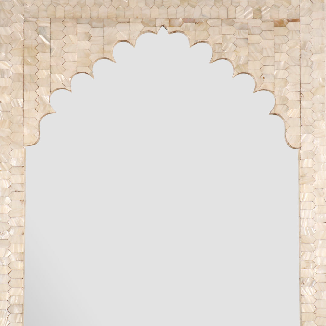 Mother Of Pearl Mughal Style Mirror - 60 x 3 x 90 (wxdxh cms) - A6233