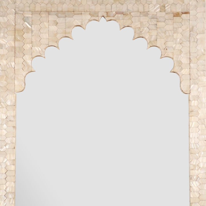 Mother Of Pearl Mughal Style Mirror - 60 x 3 x 90 (wxdxh cms) - A6233