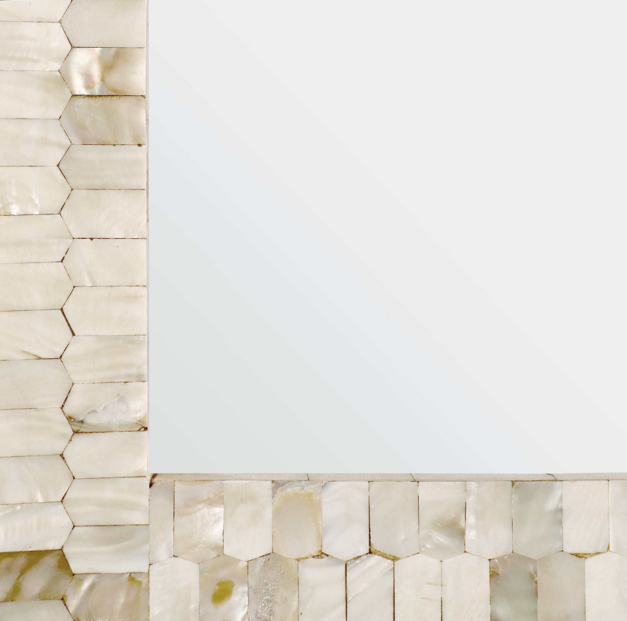 Mother Of Pearl Mughal Style Mirror - 40 x 4 x 75 (wxdxh cms) - A6232