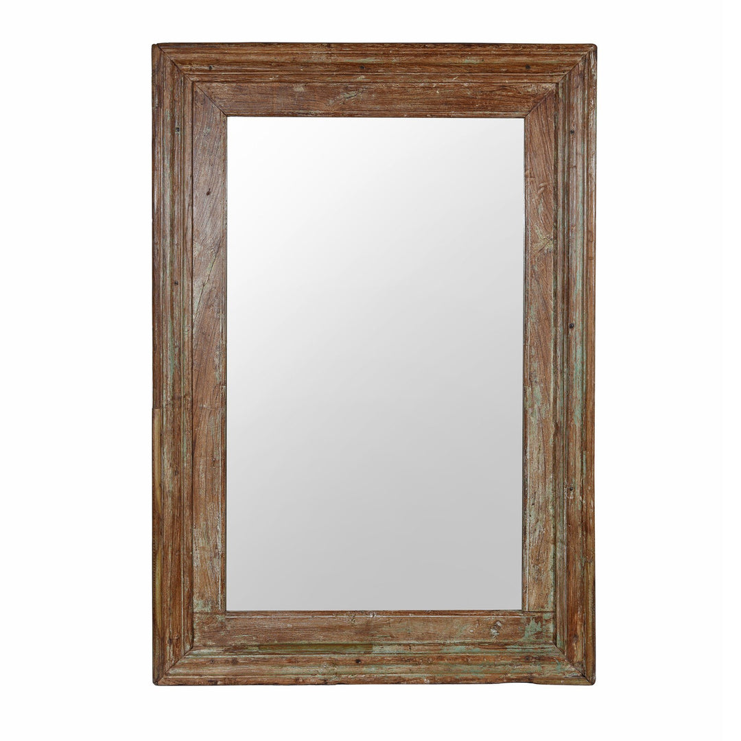 Old Indian Carved Teak Mirror - 19thC | Indigo Antiques