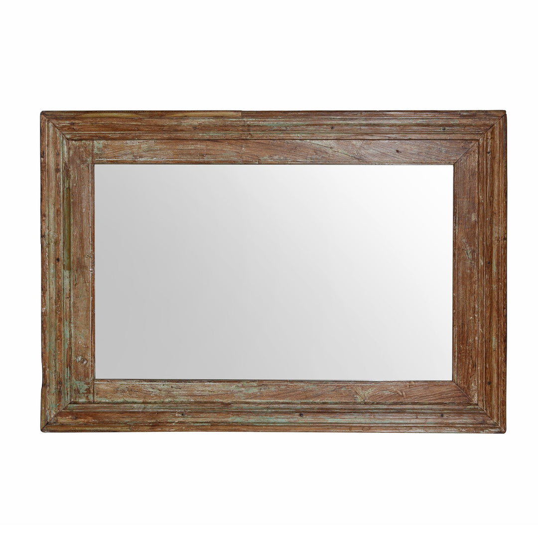 Old Indian Carved Teak Mirror - 19thC | Indigo Antiques