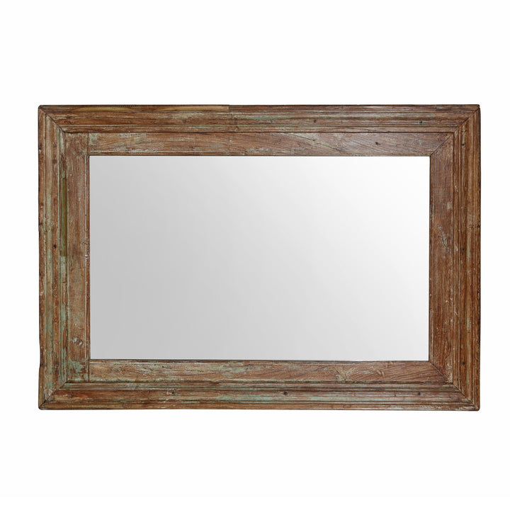 Old Indian Carved Teak Mirror - 19thC | Indigo Antiques