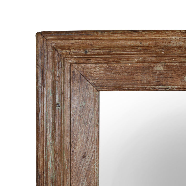 Old Indian Carved Teak Mirror - 19thC | Indigo Antiques