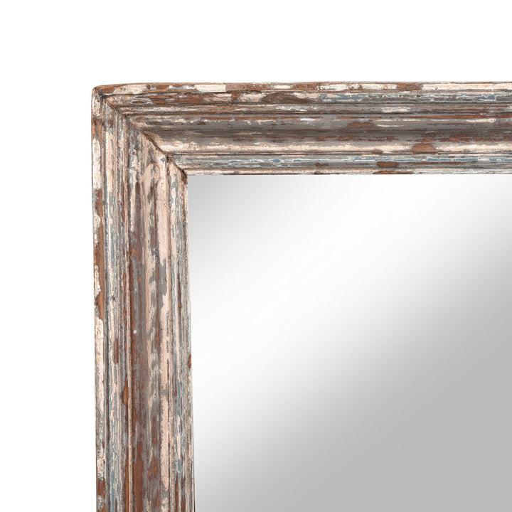 Corner Detail From Old Indian Carved Teak Mirror - 19thC | Indigo Antiques