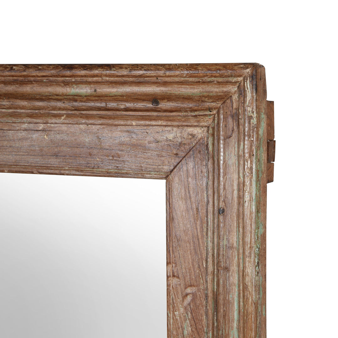 Old Indian Carved Teak Mirror - 19thC | Indigo Antiques