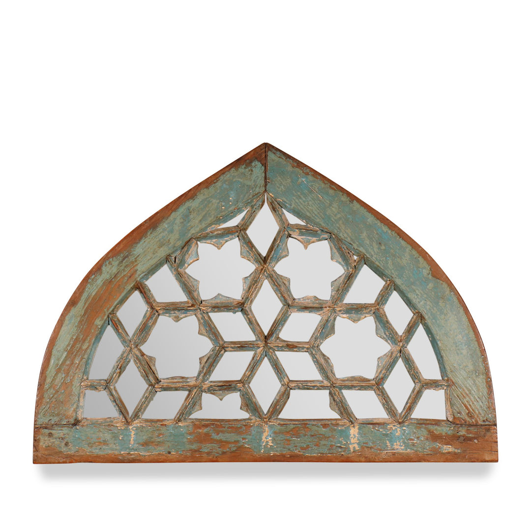 Old Teak Fanlight Mirror - 19thC | Indigo Oriental Antiques
