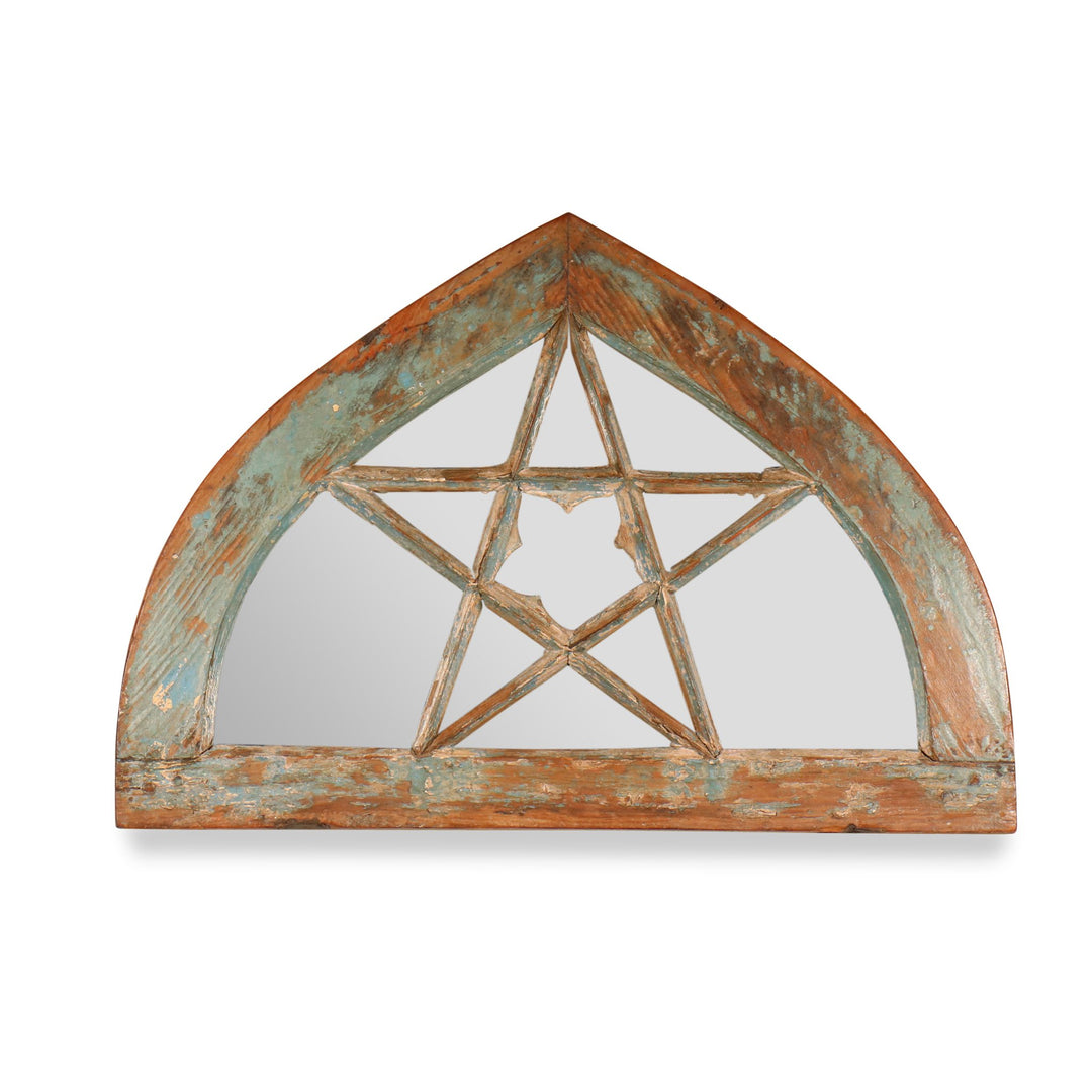 Old Teak Fanlight Mirror - 19thC | Indigo Oriental Antiques