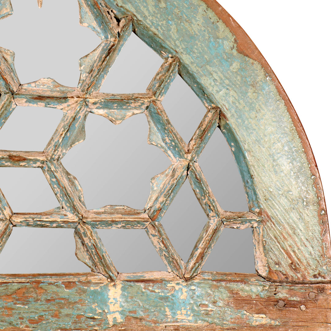 Old Teak Fanlight Mirror - 19thC | Indigo Oriental Antiques