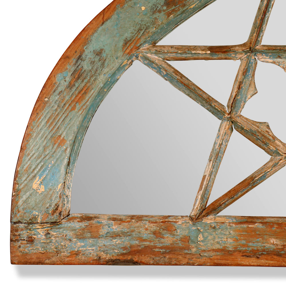 Old Teak Fanlight Mirror - 19thC | Indigo Oriental Antiques