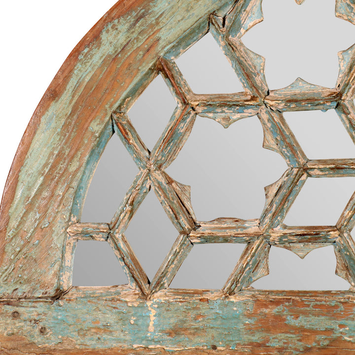 Old Teak Fanlight Mirror - 19thC | Indigo Oriental Antiques