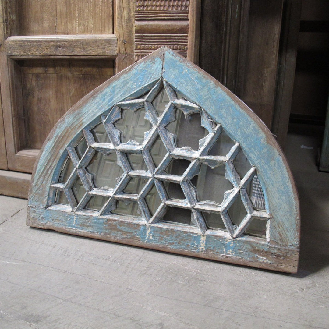 Old Teak Fanlight Mirror - 19thC | Indigo Oriental Antiques