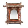 Painted Indian House Shrine Mirror From Gujarat - 19thC