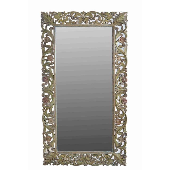 Indian Wood Mirror | Indigo Oriental Antiques