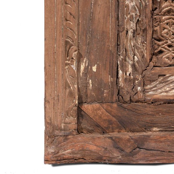 Painted Mirror Made From Old Window - 19thC