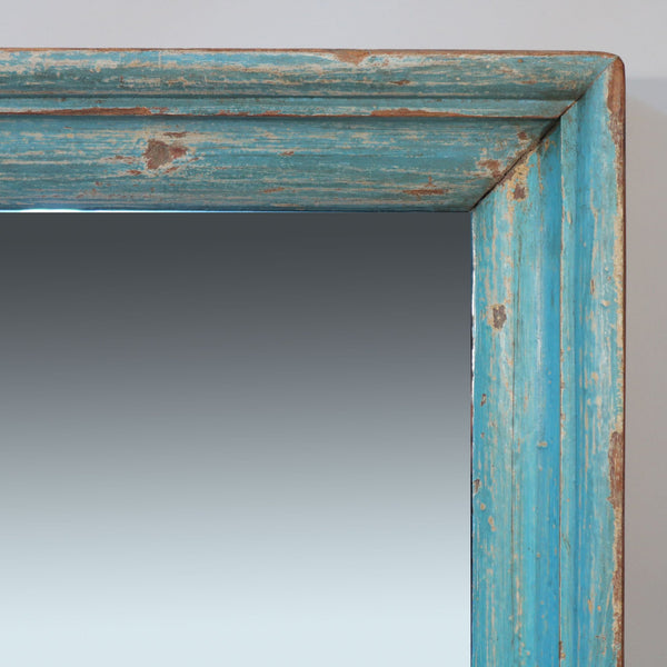Painted Mirror Made from Old Architectural Teak