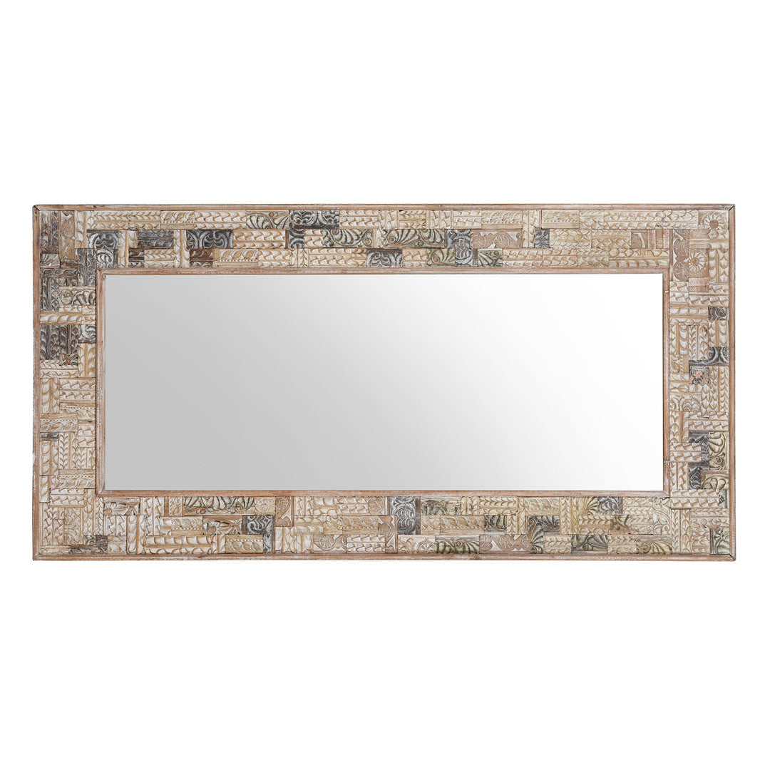 Mirror Made From Reclaimed Teak Panels | Indigo Antiques
