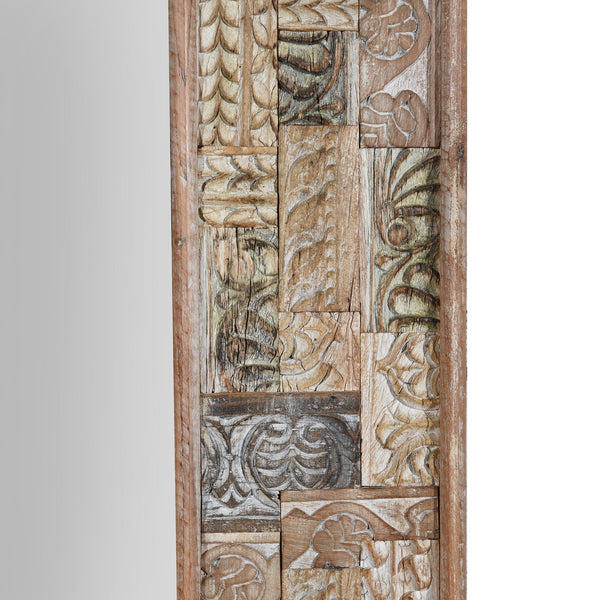Painted Mirror Made From Reclaimed Teak Wood