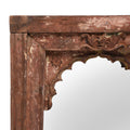 Painted Mirror Made From Window Niche From Banswara - 19thC