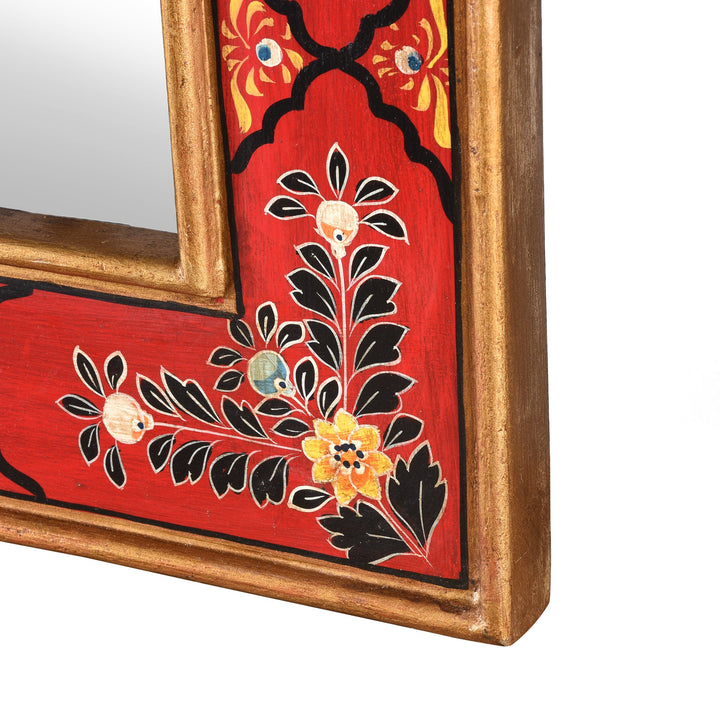 Hand Painted Indian Mirror | Indigo Oriental Antiques