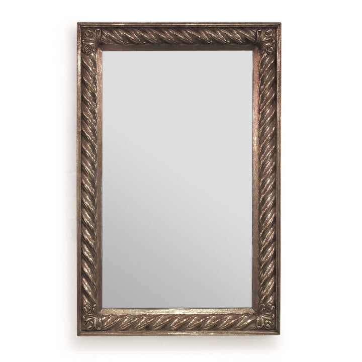 Regency Style Sterling Silver Covered Mirror from Udaipur | Indigo Oriental Antiques