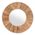 Round Reclaimed Wood Mirror