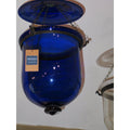 Blue Glass Hundi Lamp - 19thC Unwired