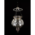 Engraved Glass Globe Hundi Lamp With Fitting - Late 19thC