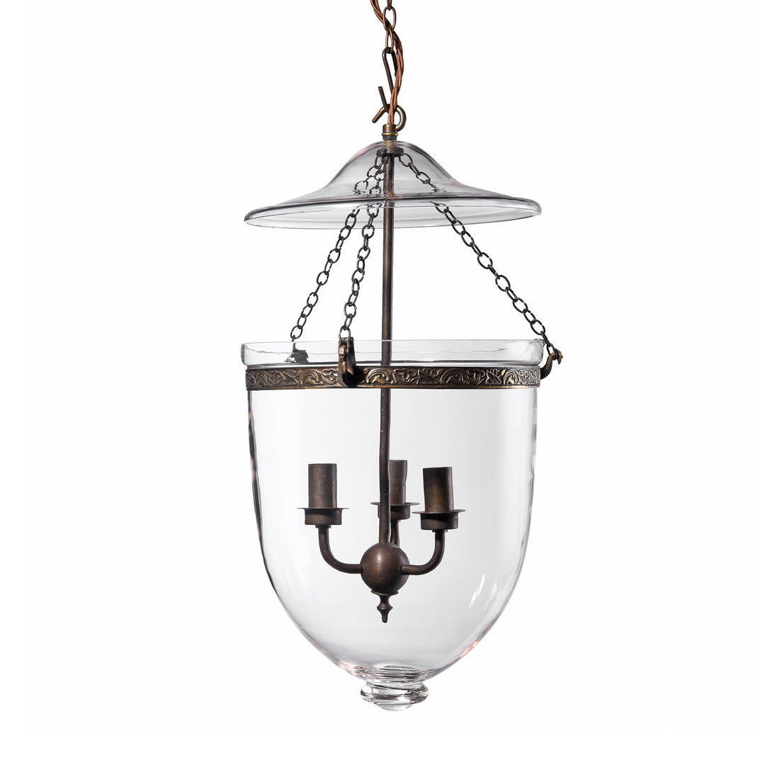 Handmade Indian Glass Hundi Lamp With 3 Way Fitting | Indigo Antiques