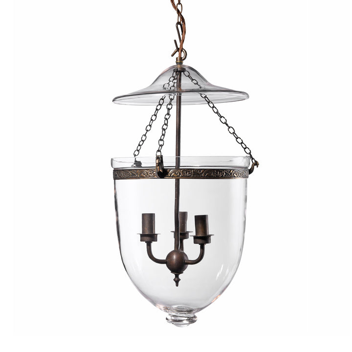 Handmade Indian Glass Hundi Lamp With 3 Way Fitting | Indigo Antiques