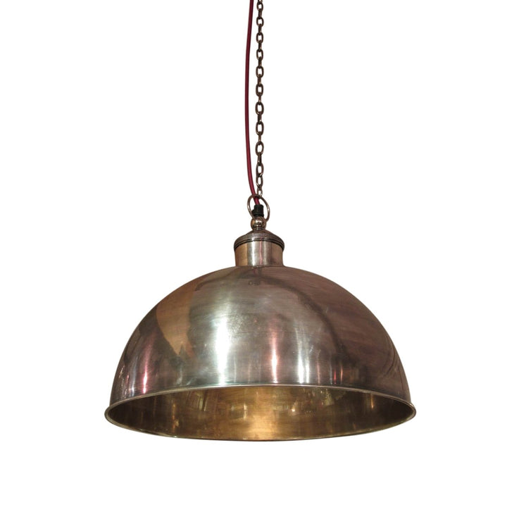 Pendant Light - Antique Silver Plated Brass | Indigo Oriental Antiques