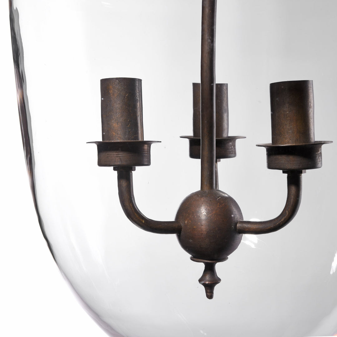 Rare Glass Hundi Lamp With 3 Way Fitting - Mid 19thC | Indigo Oriental Antiques