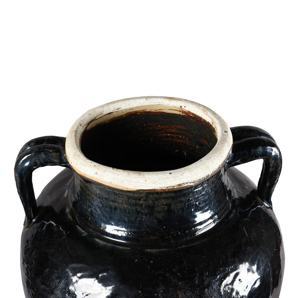 Black Glazed Wine Jar From Shanxi - 19thC