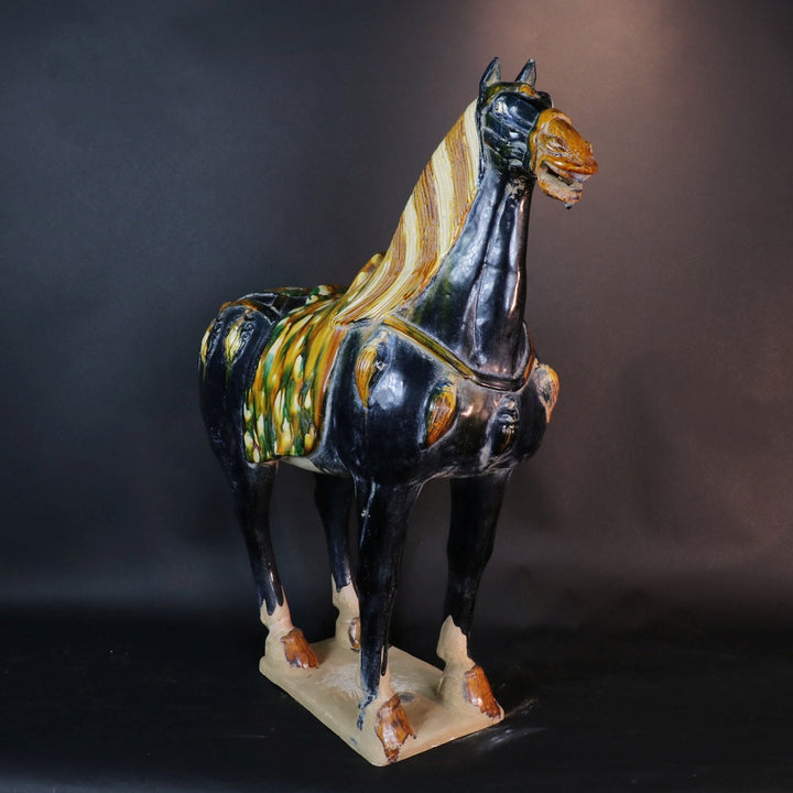Blue Glazed Tang Horse Statue | Indigo Oriental Antiques