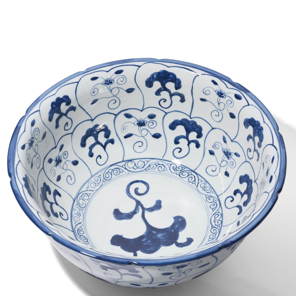 Chinese reproduction Blue & White Porcelain Bowl - Cloud Fungus Design | Indigo Antiques