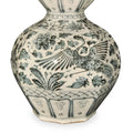 Blue & White Porcelain Double Gourd Vase - Phoenix Design