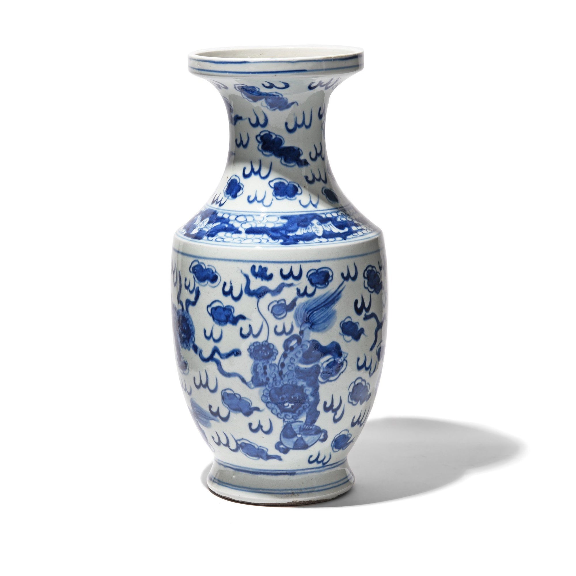 Blue & White Porcelain Fengweizun Quilin Design Vase | Indigo Antiques