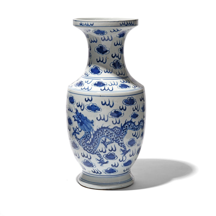 Blue & White Porcelain Fengweizun Dragon Vase | Indigo Antiques