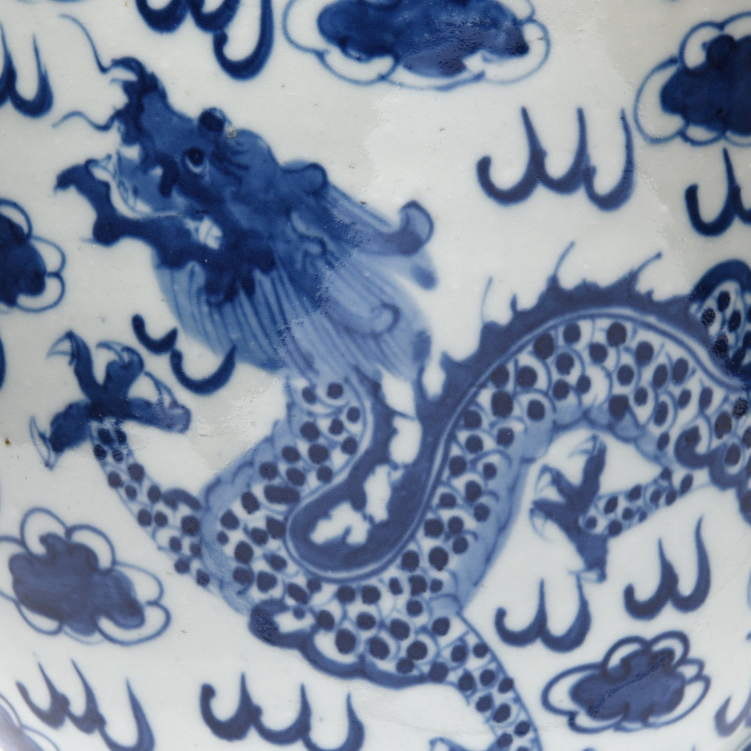Blue & White Porcelain Fengweizun Dragon Vase | Indigo Antiques