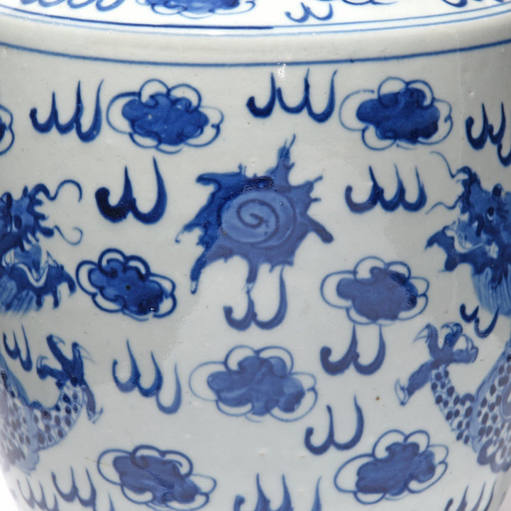 Blue & White Porcelain Fengweizun Dragon Vase | Indigo Antiques