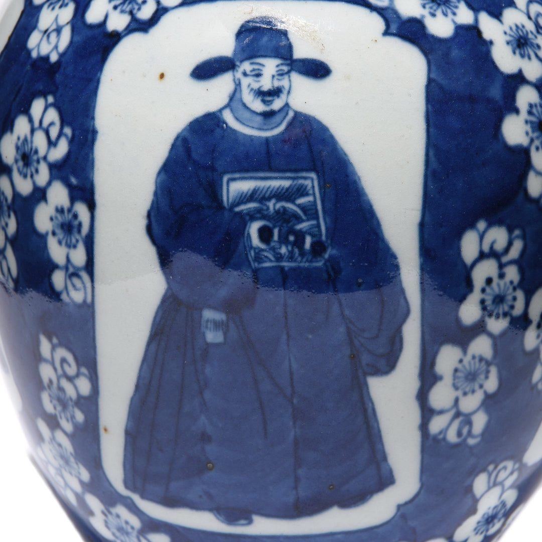 Ancestor Detail From Blue & White Porcelain Ginger Jar - Ancestors | Indigo Antiques