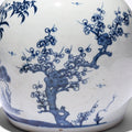 Blue & White Porcelain Ginger Jar - Bamboo & Prunus Design