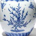 Blue & White Porcelain Ginger Jar - Butterflies Design