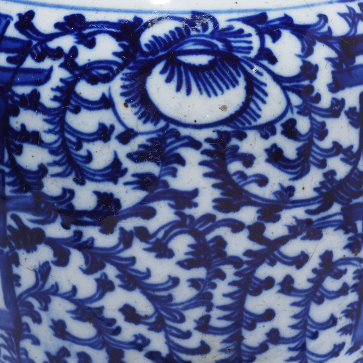 Design Detail of Chines Reproduction of Blue & White Porcelain Ginger Jar - Double Happiness | Indigo Antiques