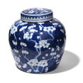 Blue & White Porcelain Ginger Jar - Prunus Design
